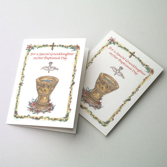For a Special Granddaughter on Her Baptismal Day Greeting Card