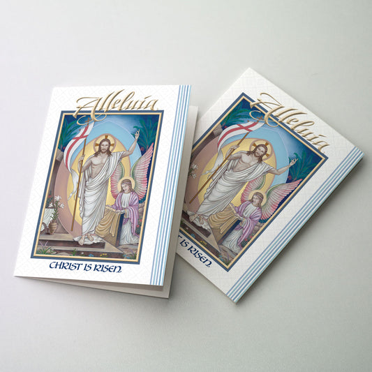 Alleluia Christ Is Risen Easter Greeting Card