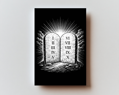 10 Commandments Premium Metal Prayer Card