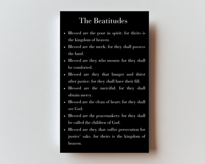 The Beatitudes Premium Metal Prayer Card
