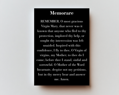 Memorare Premium Metal Prayer Card