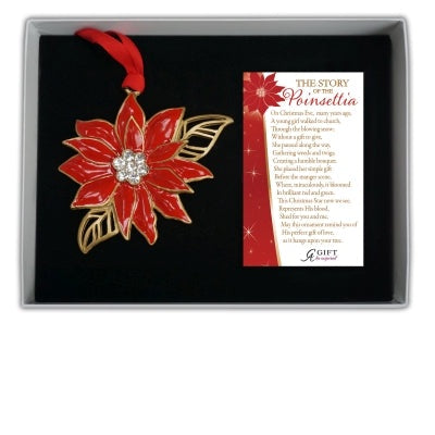 The Story of the Poinsettia Ornament with Card