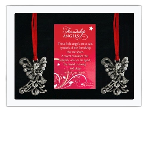 Friendship Angels Pave Ornament Set