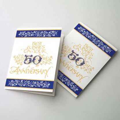 Best Wishes On Your 50th Anniversary Greeting Card