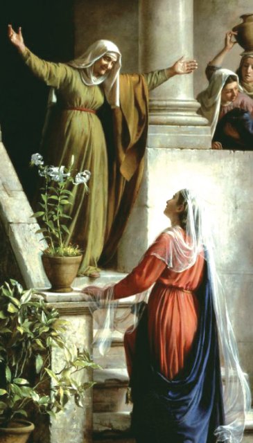 Magnificat Holy Card - The Visitation