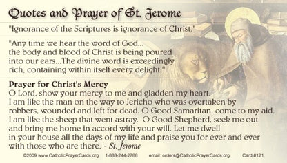 St. Jerome Holy Card Wallet Size
