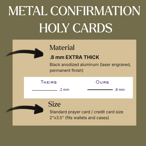 Fatima Reparation Prayer Premium Metal Prayer Card