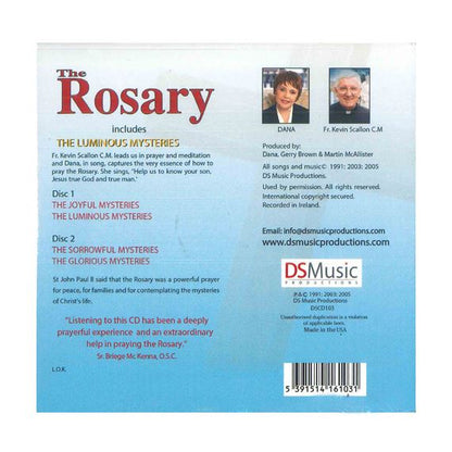 The Rosary by DANA and Fr. Kevin Scallon, includes the Luminous Mysteries - Audio CD