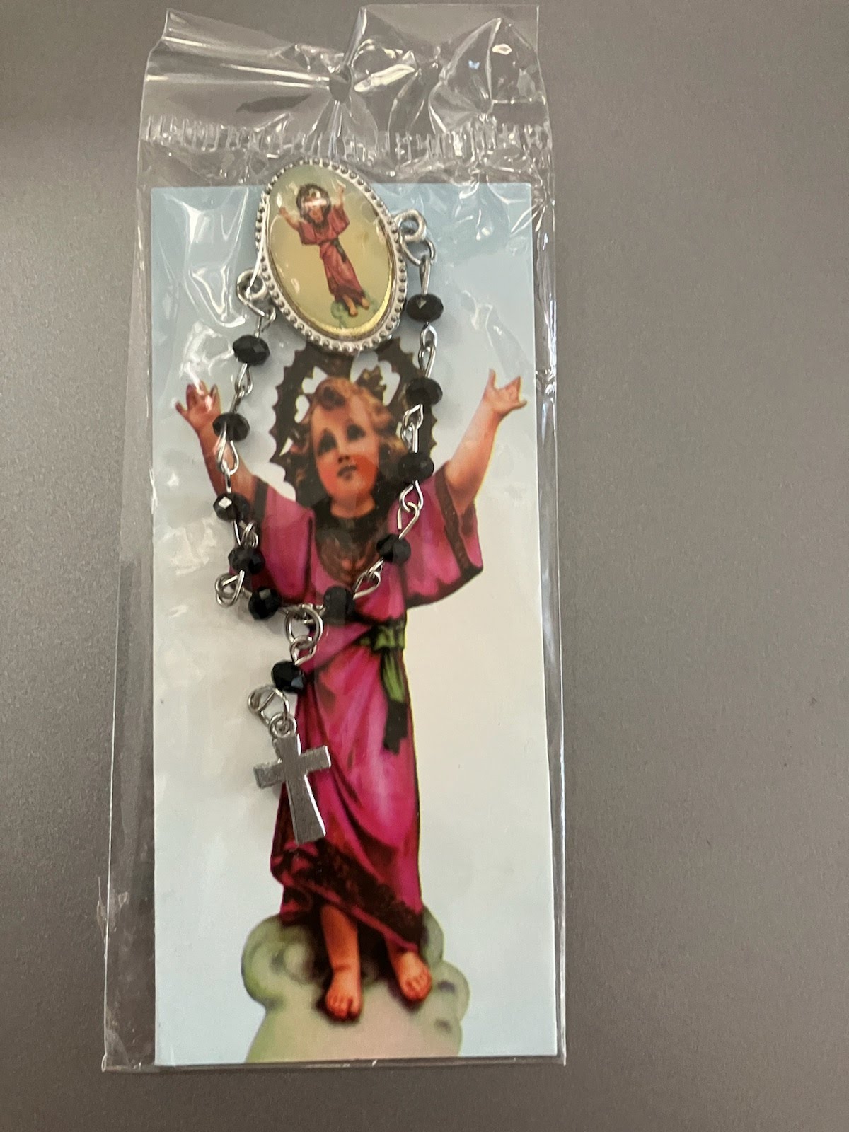 Divino Nino Rosary Pin and Card