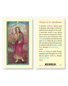 St. Apollonia Holy Card