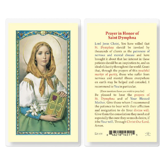 Prayer to St. Dymphna Holy Card