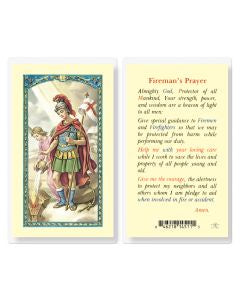 St. Florian Holy Card - Firefighters Prayer