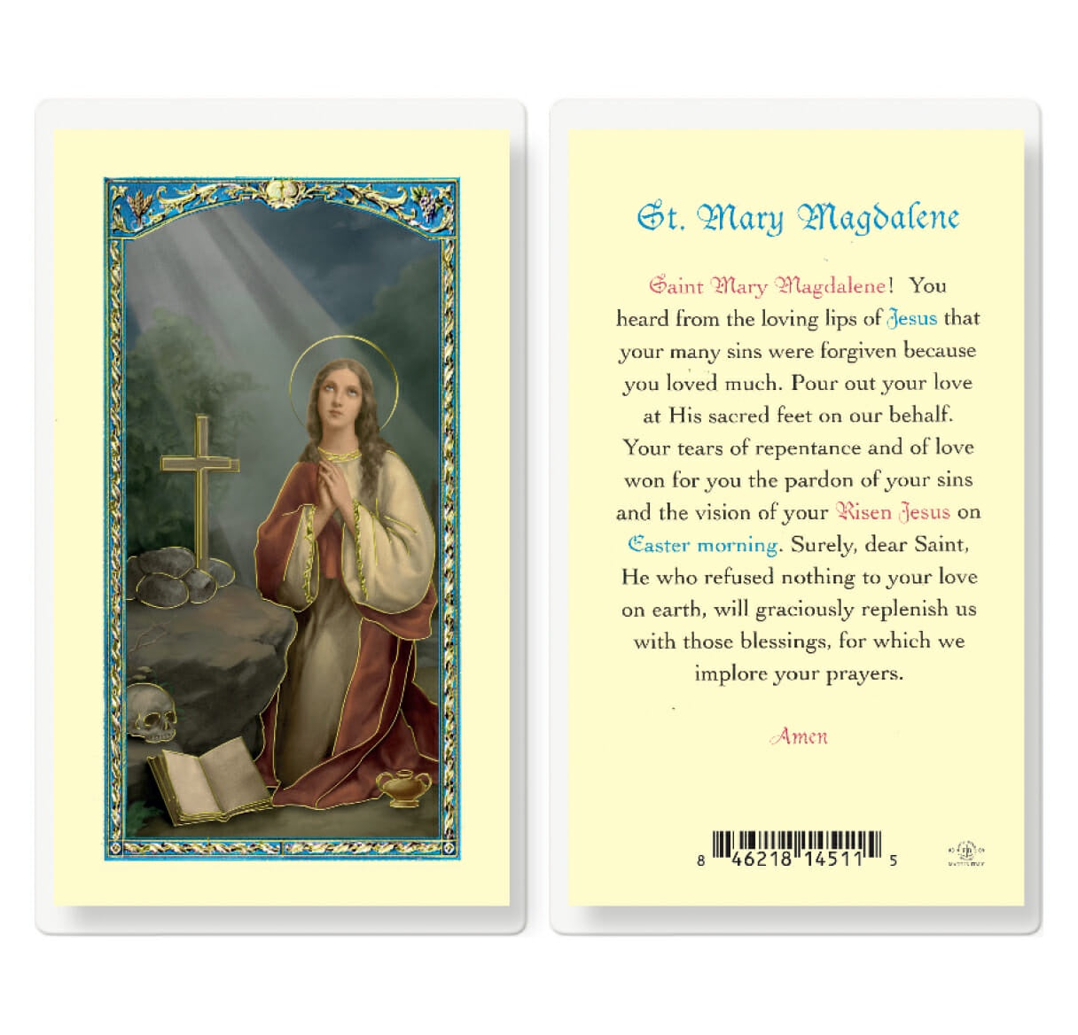 St. Mary Magdalene Holy Card