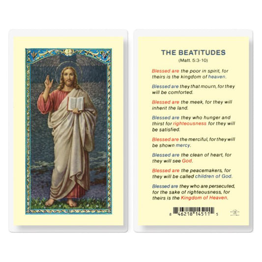 The Beatitudes Holy Card