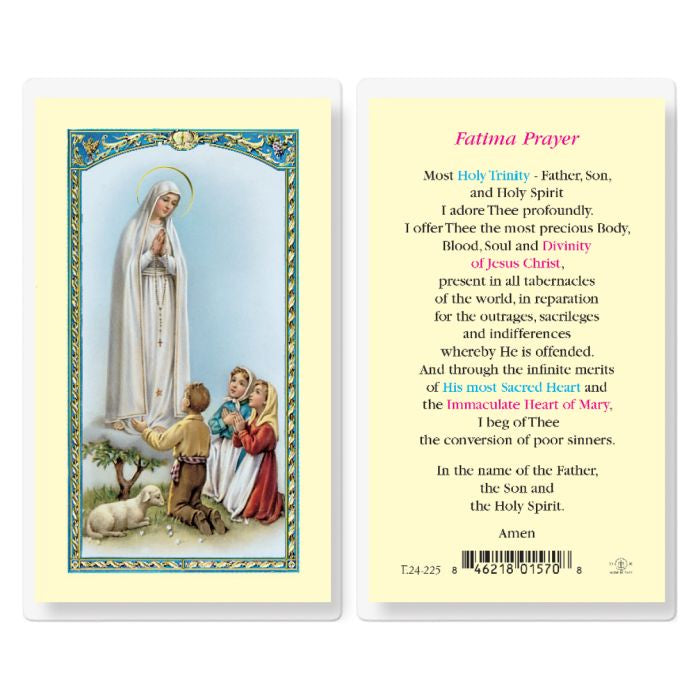 Our Lady of Fatima Holy Card