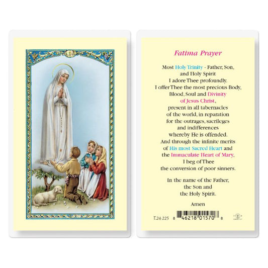 Our Lady of Fatima Holy Card