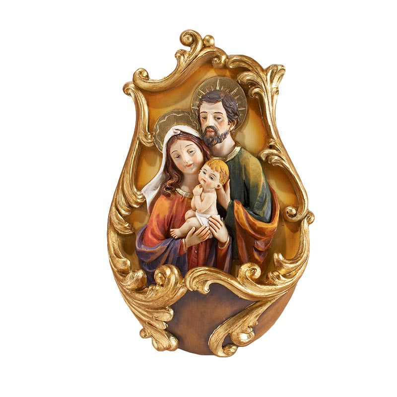 Holy Family Holy Water Font - 8"