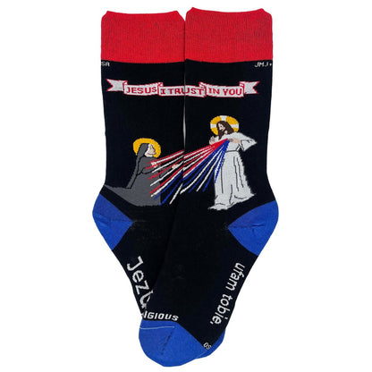 Religious Themed Socks, Kids-Adult Size (Many Variants)