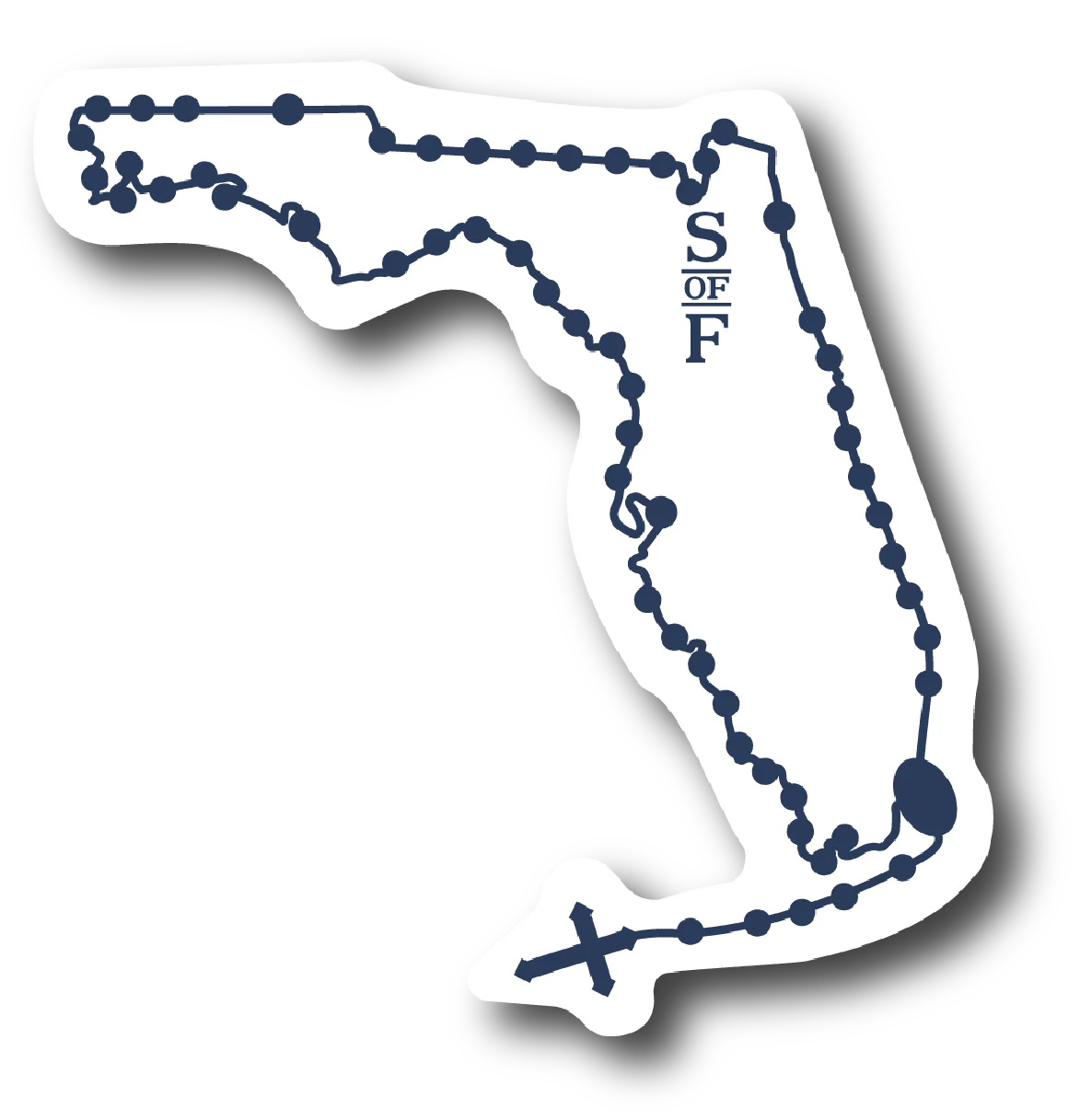 States of Faith, Florida Rosary Sticker - 3"