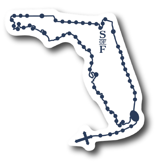 States of Faith, Florida Rosary Sticker - 3"