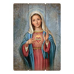 Immaculate Heart of Mary - Pallet Board Plaque