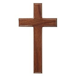 8" Wood Cross - Walnut Finish