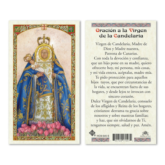Virgin de la Candelaria - Laminated Holy Card