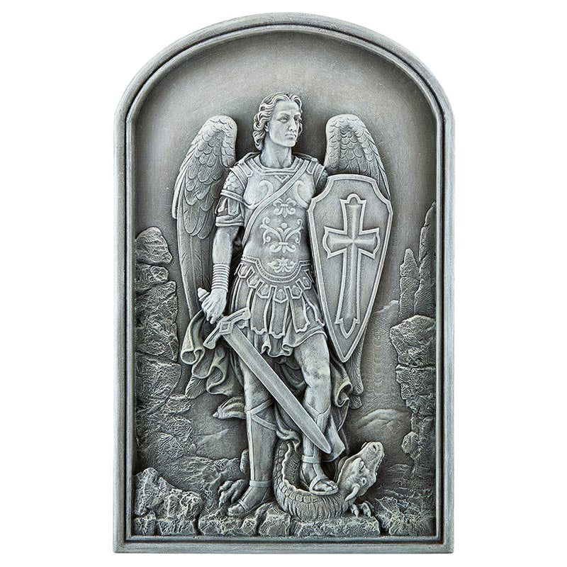 St. Michael Garden Plaque, Michael Adams - 12.25"