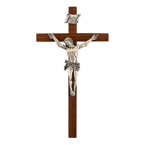 8" Walnut Wall Crucifix