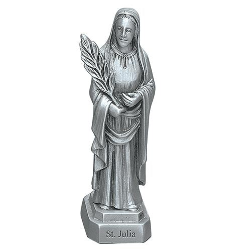 St. Julia Pewter Statue - 4 inches