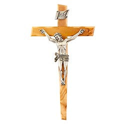 Olive Wood  Crucifix - 7 1/2"