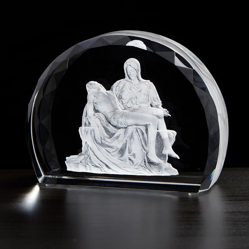 Pieta Etched Glass - 5"