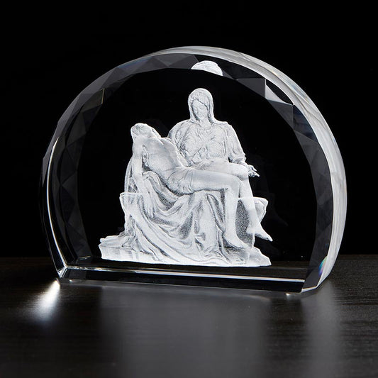 Pieta Etched Glass - 5"