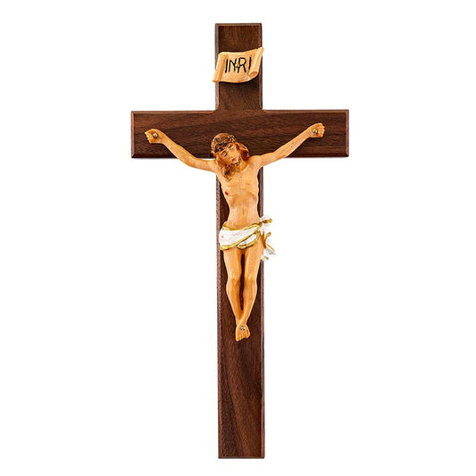 Crucifix with Hand-Painted Corpus - 12"