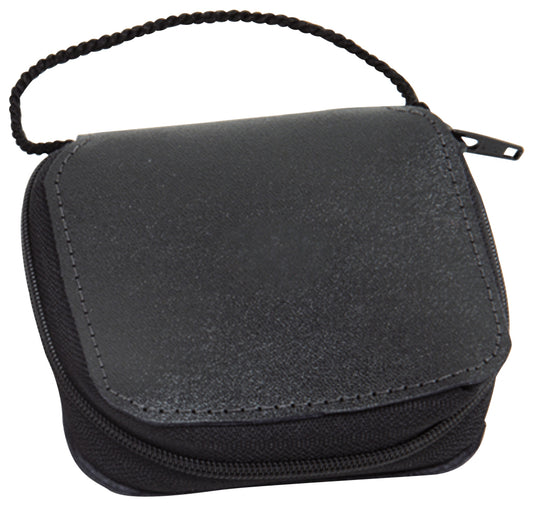 Black Leather Burse with Zipper