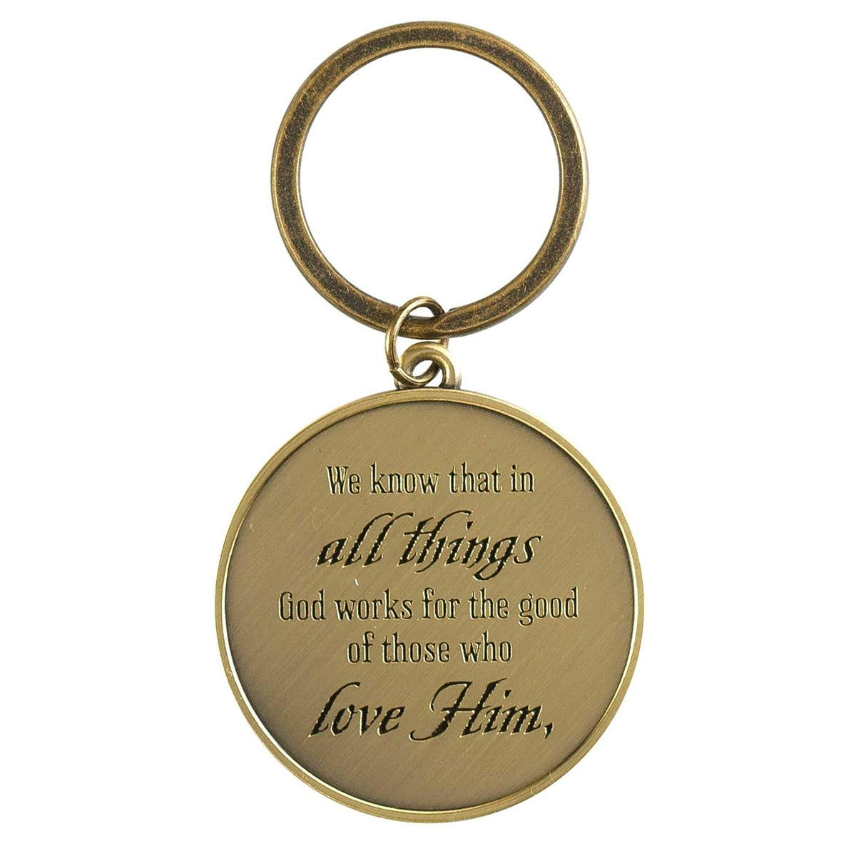 In All Things God Works For The Good... Keychain