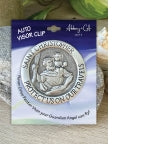 Saint Christopher Protect Us On Our Travels Visor Clip