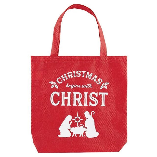 Christmas Begins with Christ Tote Bag - Small