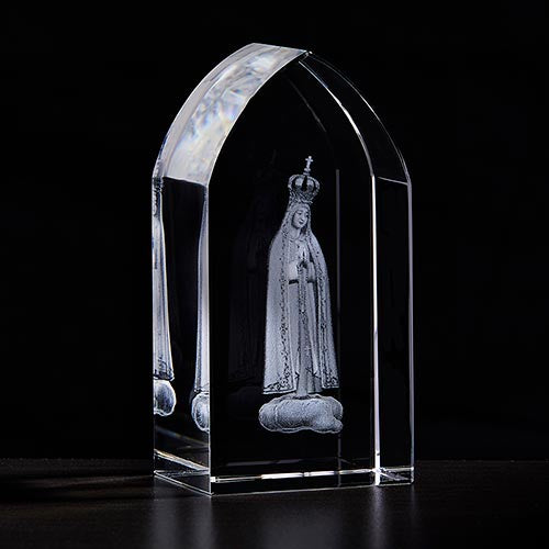 Our Lady Of Fatima Image In Etched Glass