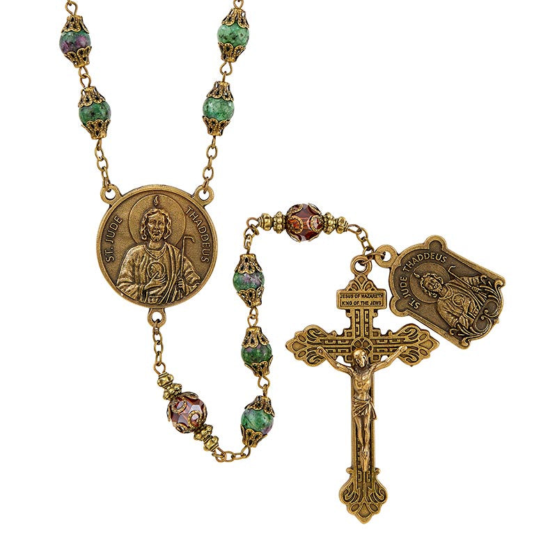 St. Jude,Rosary -  Vintage Style