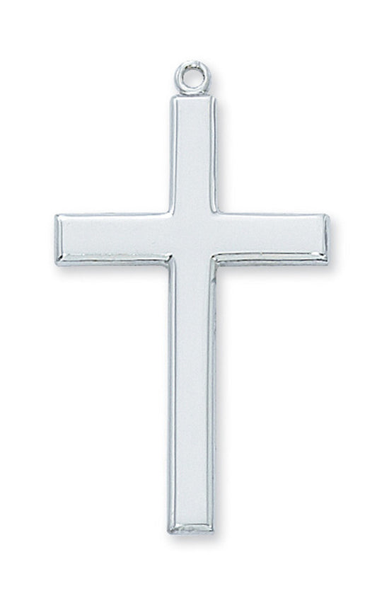 Sterling Silver Cross with Stainless Chain