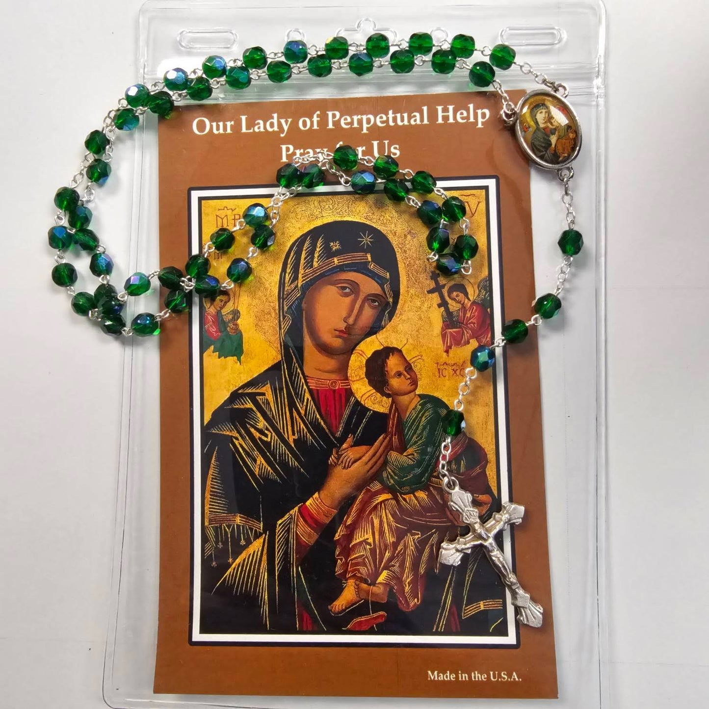 Our Lady of Perpetual Help Rosary with Prayer Card