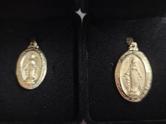 Miraculous Medal, Oval 14KT Gold