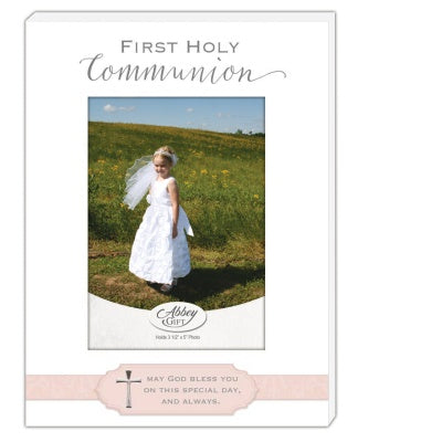 First Holy Communion Photo Frame With Cross Accent (Girl or Boy Variants)