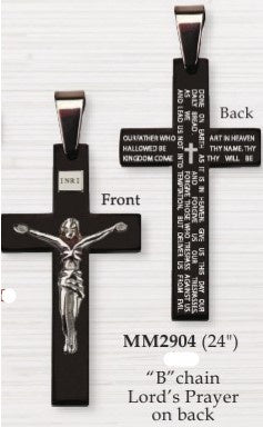 The Lord's Prayer Crucifix - 24" Chain