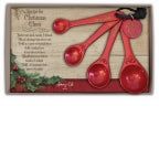 RED CHRISTMAS CHEER MEASURING SPOONS