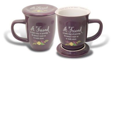 Friend, Mug and Coaster Set - Purple