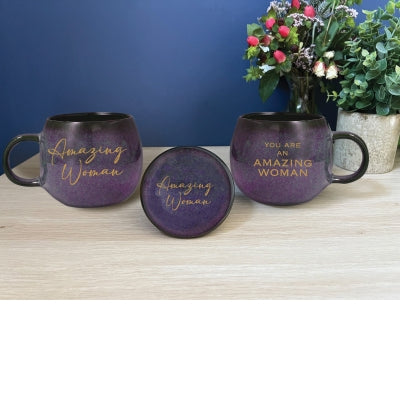 "You Are An Amazing Woman" Mug and Coaster Set