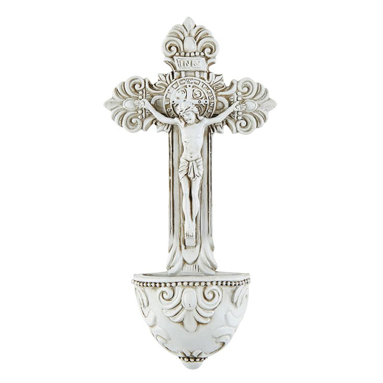 St. Benedict Crucifix Holy Water Font