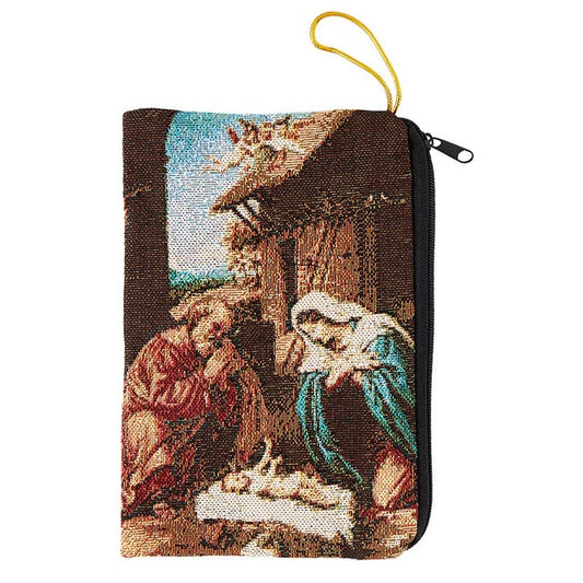 Nativity Tapestry Rosary Bag